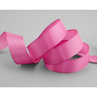 Dekoband TAFTBAND 3 m x 25 mm PINK Geschenkband Stoffband Taft Visco