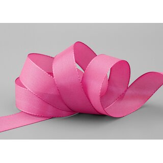 Dekoband TAFTBAND 3 m x 25 mm PINK Geschenkband Stoffband Taft Visco