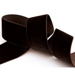 Samtband DUNKELBRAUN | SCHWARZBRAUN (985) 1 m x 36 mm...