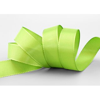 Dekoband TAFTBAND 3 m x 25 mm HELLGRÜN Kiwigrün Grün...