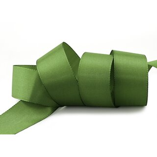 Dekoband TAFTBAND 3 m x 40 mm OLIV | GRASGRN Grn Geschenkband Stoffband Taft Visco