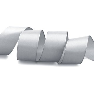 Dekoband TAFTBAND 50 m x 40 mm HELLGRAU Grau Geschenkband Stoffband Taft Visco