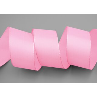 Dekoband TAFTBAND 50 m x 40 mm ROSA Geschenkband Stoffband Taft Visco