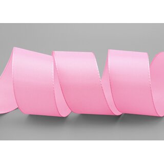 Dekoband TAFTBAND 50 m x 40 mm ROSA Geschenkband Stoffband Taft Visco