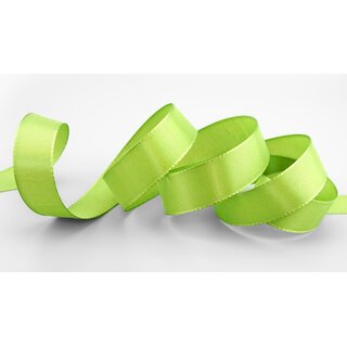 Dekoband TAFTBAND 50 m x 25 mm HELLGRN Kiwigrn Grn Geschenkband Stoffband Taft Visco