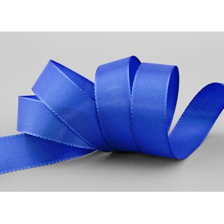 Dekoband TAFTBAND 50 m x 25 mm BLAU Mittelblau Geschenkband Stoffband Taft Visco