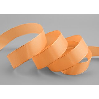 Dekoband TAFTBAND 50 m x 25 mm APRICOT Geschenkband Stoffband Taft Visco