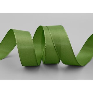 Dekoband TAFTBAND 50 m x 25 mm OLIV Grasgrn Grn Geschenkband Stoffband Taft Visco