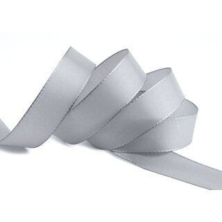 Dekoband TAFTBAND 50 m x 25 mm HELLGRAU Grau Geschenkband...