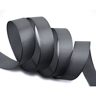 Dekoband TAFTBAND 50 m x 25 mm ANTHRAZIT Geschenkband Stoffband Taft Visco