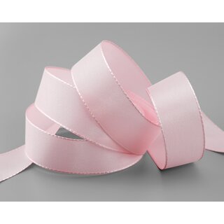Dekoband TAFTBAND 50 m x 25 mm HELLROSA Geschenkband...