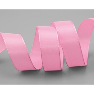 Dekoband TAFTBAND 50 m x 25 mm ROSA Geschenkband Stoffband Taft Visco