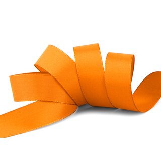 Dekoband TAFTBAND 3 m x 25 mm HELL ORANGE Geschenkband Stoffband Taft Visco