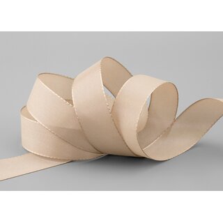 Dekoband TAFTBAND 50 m x 25 mm BEIGE Geschenkband...
