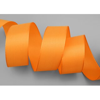 Dekoband TAFTBAND 3 m x 40 mm HELL ORANGE Geschenkband Stoffband Taft Visco