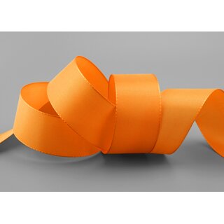 Dekoband TAFTBAND 3 m x 40 mm HELL ORANGE Geschenkband Stoffband Taft Visco
