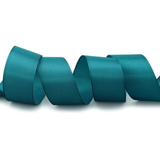 Dekoband TAFTBAND 3 m x 40 mm PETROL Geschenkband Stoffband Taft Visco