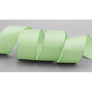 Dekoband TAFTBAND 50 m x 40 mm LINDGRÜN Pastellgrün Grün...