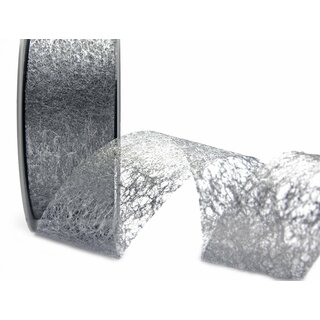 VLIES Dekoband 3 m x 40 mm SILBER Vliesband Geschenkband...