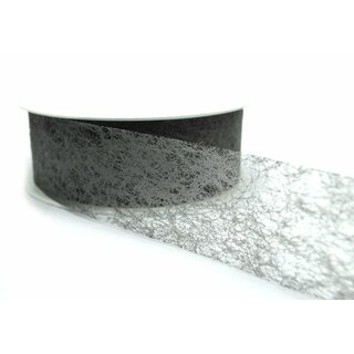 VLIES Dekoband 3 m x 40 mm ANTHRAZIT Dunkelgrau Grau Vliesband Geschenkband Schleifenband Transparent