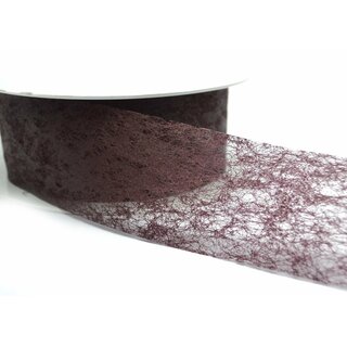 VLIES Dekoband 3 m x 40 mm DUNKELBRAUN Braun Vliesband...