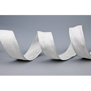20 m x 25 mm Dekoband OLIVER HELLGRAU Grau (127) Stoffband mit Drahtkanten Schleifenband Nordstil Geschenkband