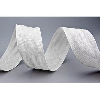 3 m x 40 mm Dekoband OLIVER HELLGRAU Grau (127) Stoffband mit Drahtkanten Schleifenband Nordstil Geschenkband