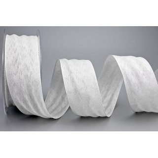 20 m x 40 mm Dekoband OLIVER HELLGRAU Grau (127) Stoffband mit Drahtkanten Schleifenband Nordstil Geschenkband