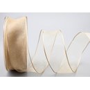 3 m x 40 mm Dekoband CHIFFON BEIGE transparent...