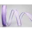 3 m x 15 mm Dekoband CHIFFON FLIEDER Lavendel transparent...