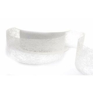 VLIES Dekoband 3 m x 40 mm WEISS Vliesband Geschenkband Schleifenband Transparent