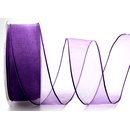 20 m x 40 mm Dekoband CHIFFON LILA Violett transparent...