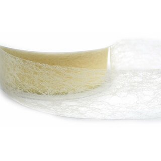 VLIES Dekoband 3 m x 40 mm CREME Ivory Vliesband...