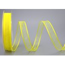 3 m x 15 mm Dekoband CHIFFON HELLGELB Zitronengelb Gelb...