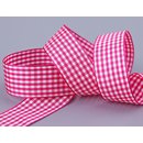 25 m x 25 mm Dekoband KARO Klassik PINK Schleifenband...