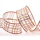 3 m x 40 mm Dekoband Alexander KUPFER Bronze Karo...