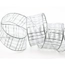 3 m x 40 mm Dekoband Alexander SILBER Karo Schleifenband...