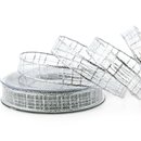 20 m x 15 mm Dekoband Alexander SILBER Karo Schleifenband...