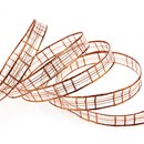 3 m x 15 mm Dekoband Alexander KUPFER Bronze Karo...