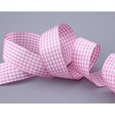 3 m x 25 mm Dekoband KARO Klassik ROSA Schleifenband...