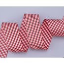 25 m x 38 mm Dekoband KARO Klassik ROT Schleifenband...
