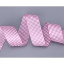 25 m x 38 mm Dekoband KARO Klassik ROSA Schleifenband...