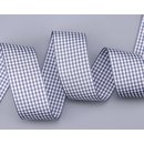 3 m x 38 mm Dekoband KARO Klassik GRAU Schleifenband...