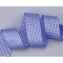 3 m x 38 mm Dekoband KARO Klassik BLAU Dunkelblau...