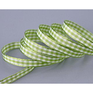 3 m x 6 mm Dekoband KARO Klassik GRN Schleifenband kariert 