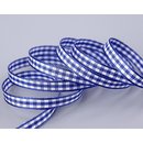3 m x 6 mm Dekoband KARO Klassik BLAU Dunkelblau...