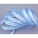3 m x 6 mm Dekoband KARO Klassik HELLBLAU blau...