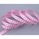 3 m x 6 mm Dekoband KARO Klassik ROSA Schleifenband kariert 