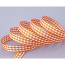 25 m x 10 mm Dekoband KARO Klassik ORANGE Schleifenband...