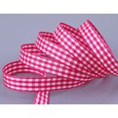 3 m x 10 mm Dekoband KARO Klassik PINK Schleifenband kariert